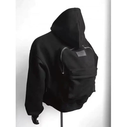 2025 Spring Autumn New Men'S Hoodie Solid Back Small Bag Design Sweatshirt Men Women Trendy Brand Jacket Hooded for Male Coats